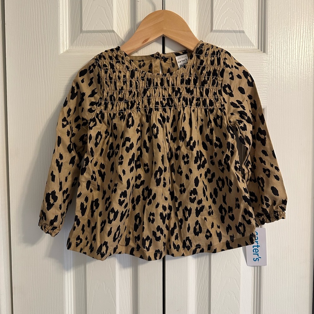 2t leopard blouse